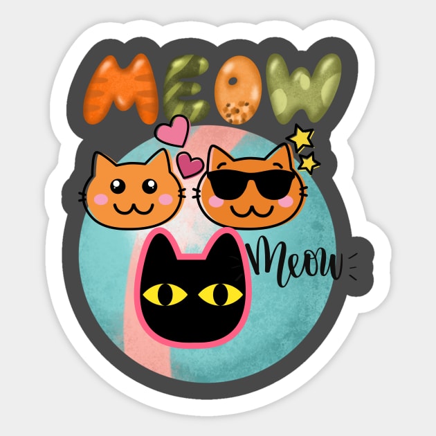 meow Sticker by medfrigo